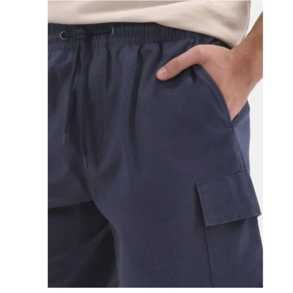 No Boundaries Men's & Big Men's Cotton Twill Cargo 7" Shorts GREY - Picture 3 of 4
